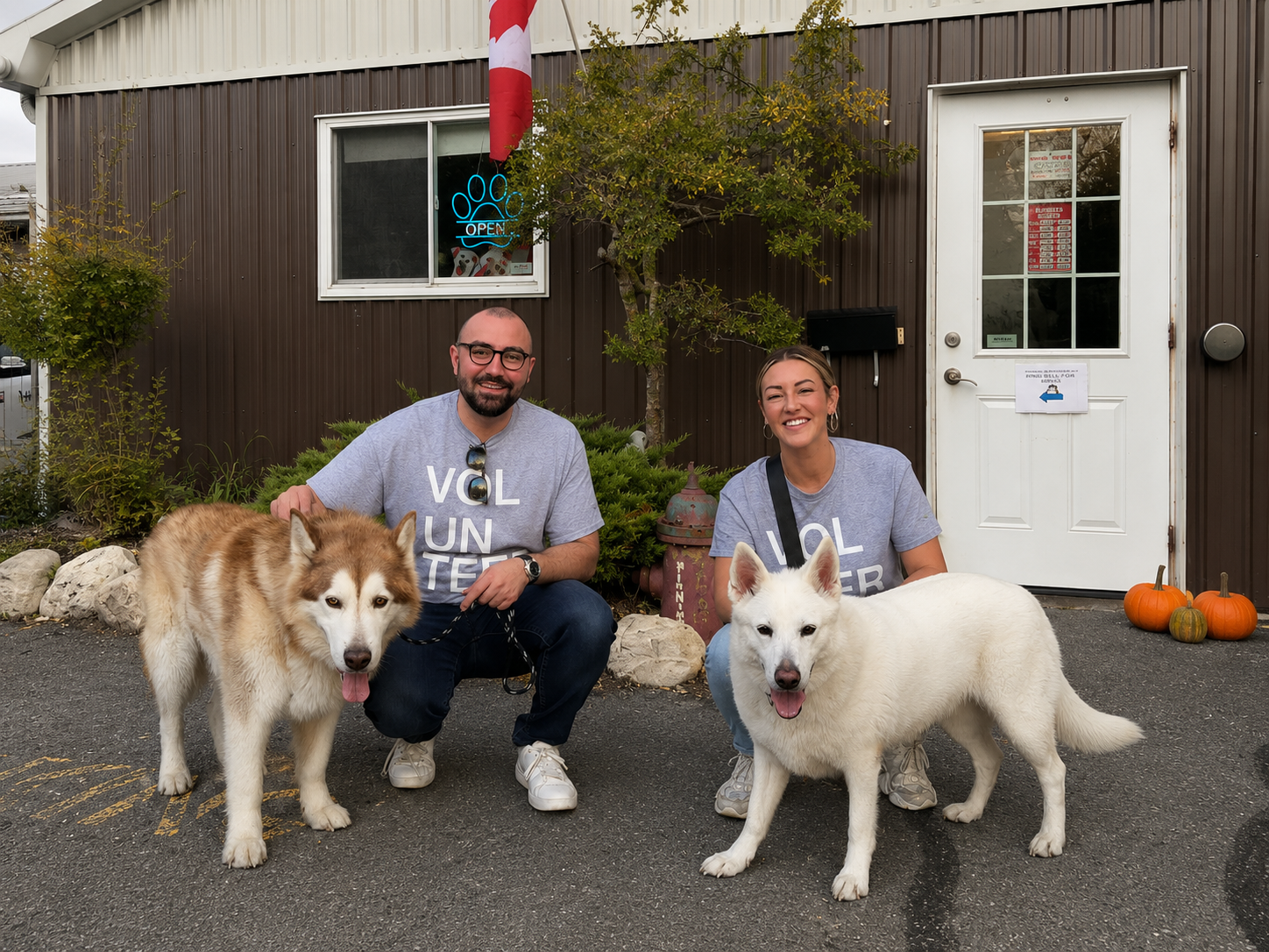Local business team supporting animals