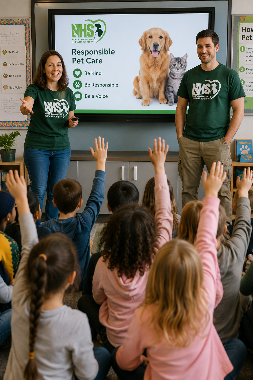 NHS educator engaging with a school or community group